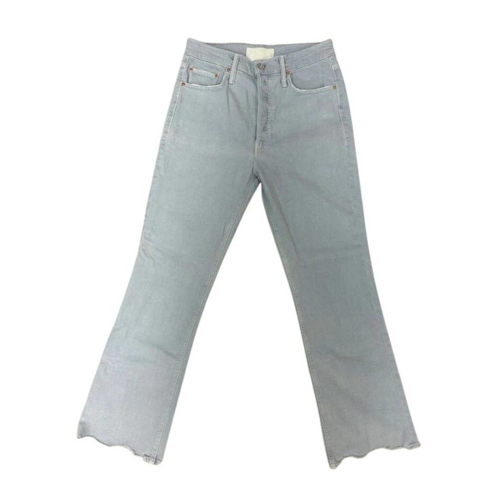 Mother The Tripper Chew Jeans Women 6 Light Blue NWT Raw Hem